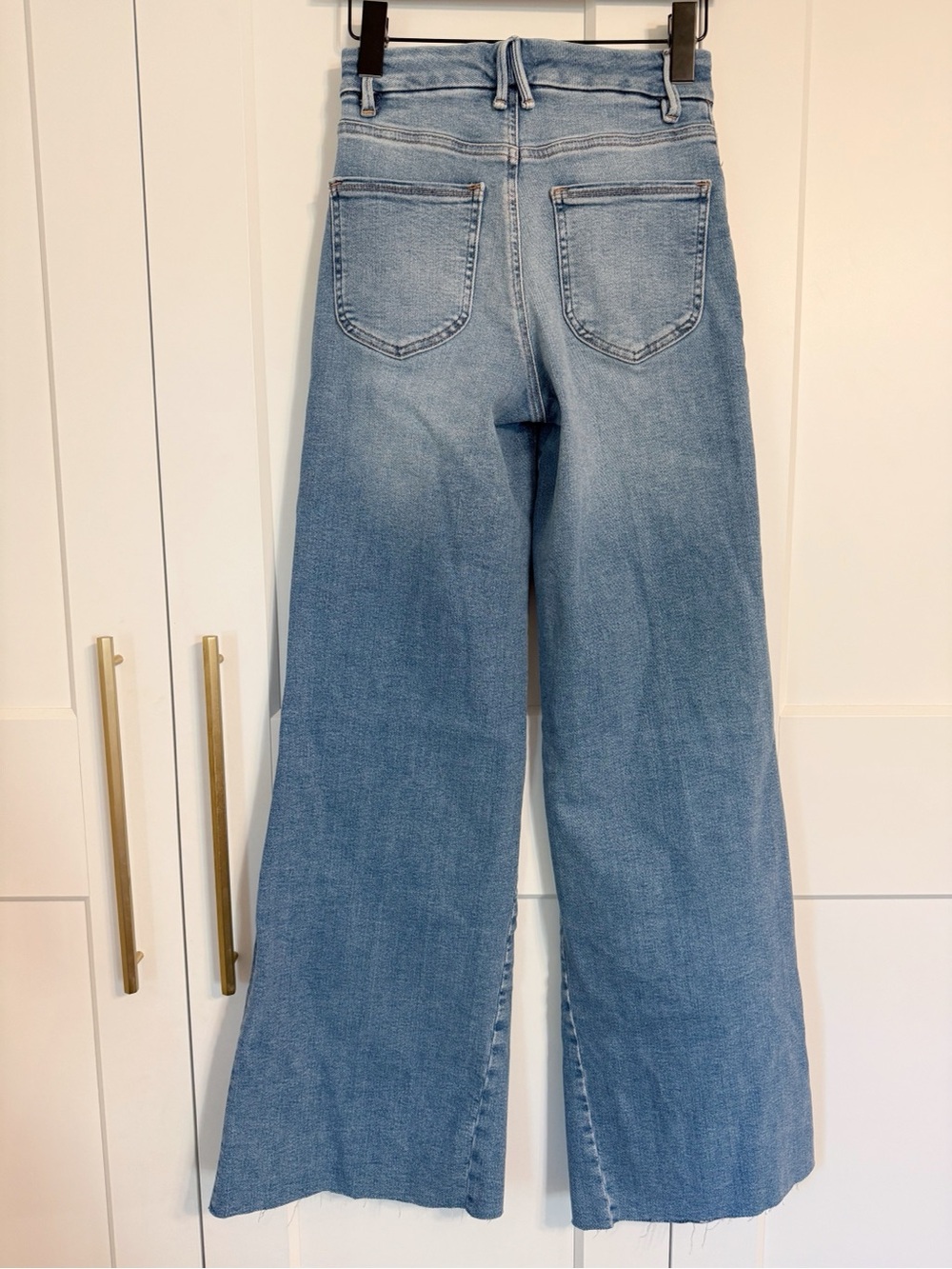 Good American Size 2 / 26 Wide Leg Indigo Good Waist Palazzo Denim Jeans - Picture 3 of 7